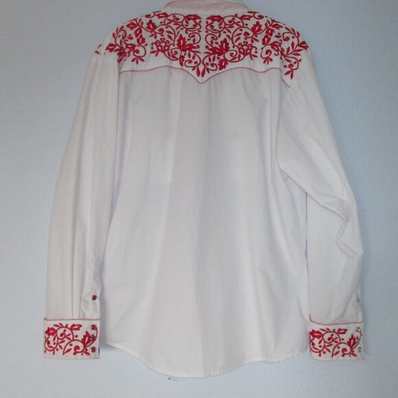 El Señor de los Cielos White Red Snap Mens Sz 2XL Cowboy Western Halloween - Picture 7 of 16